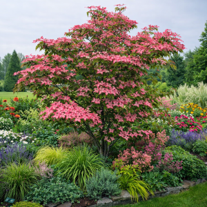 Newly planted tree being watered deeply to support root establishment